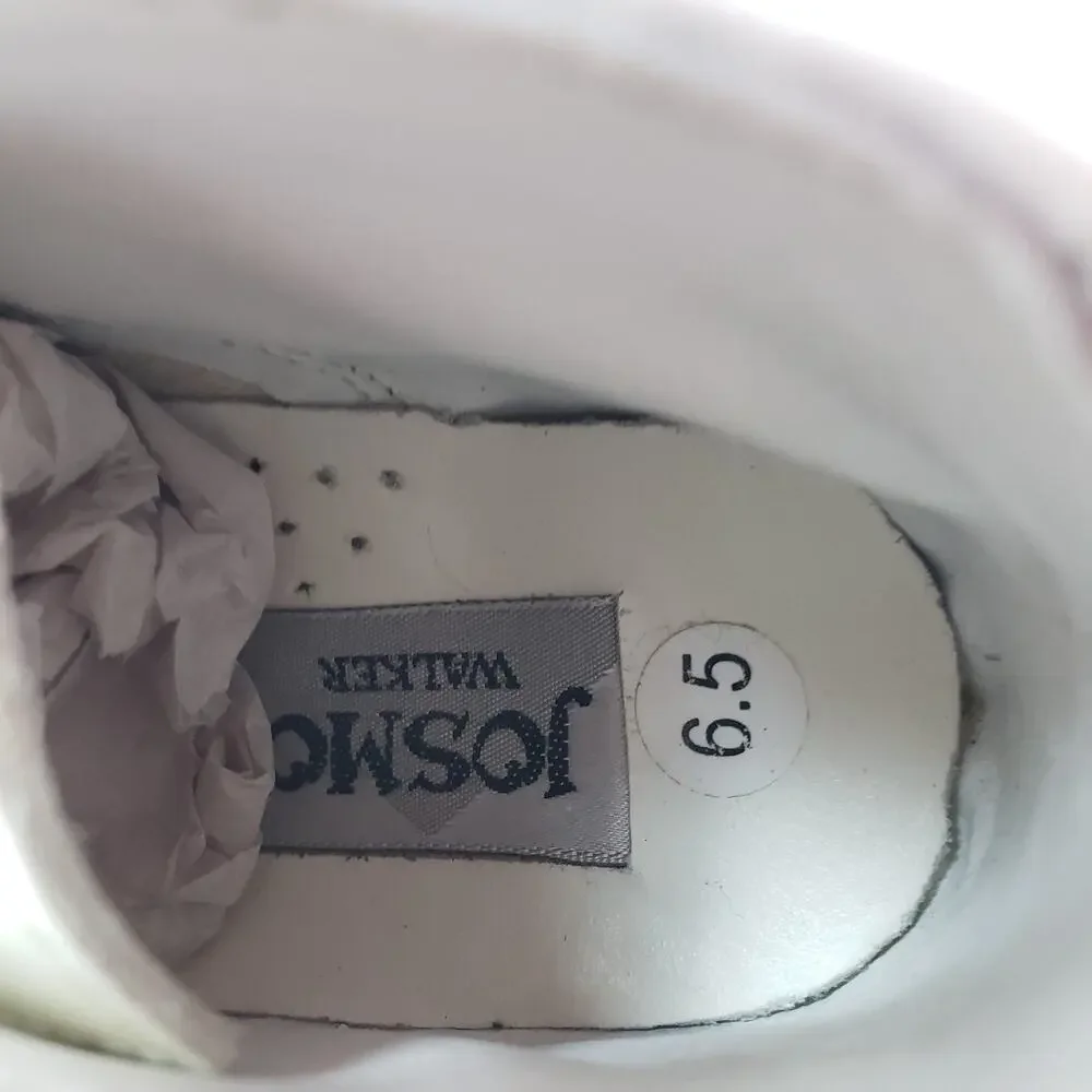 Josmo Walker Unisex Baby Size 6.5 White Genuine Leather First Walker Infant Shoe